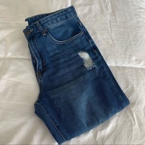 Distressed jeans